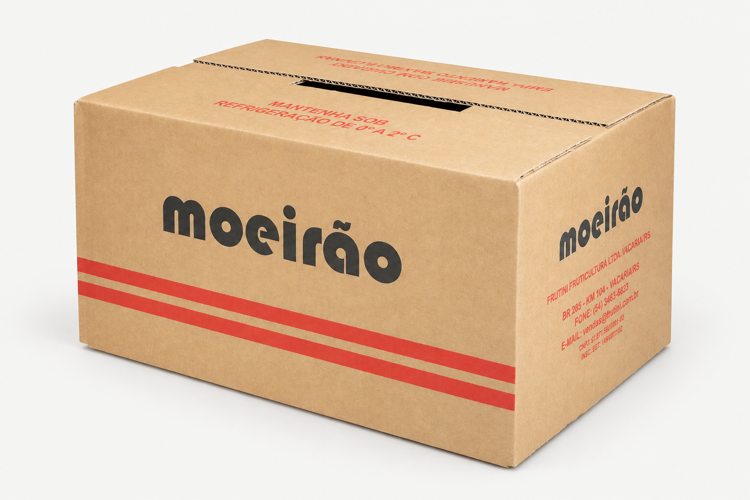Caixa de papelão da marca Moeirão